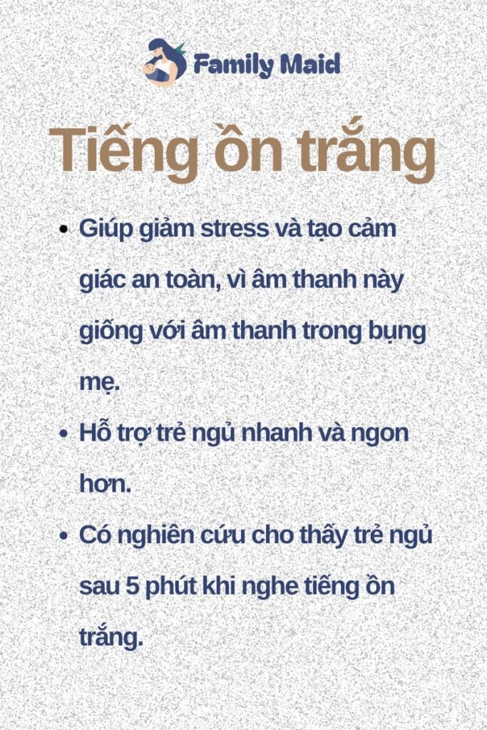 Cách dùng tiếng ồn trắng cho trẻ