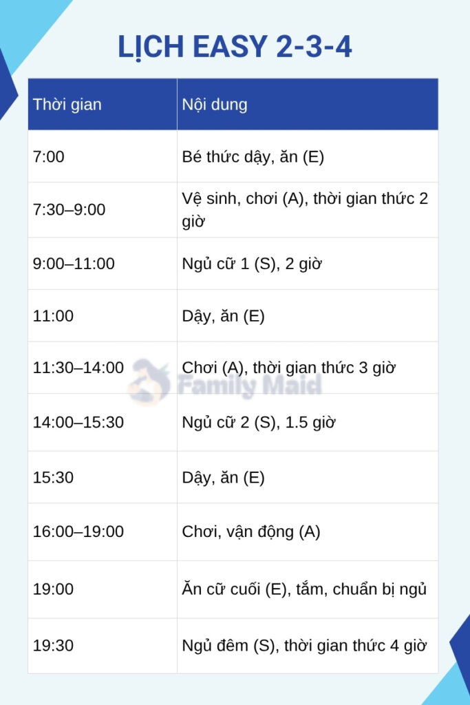 Hướng dẫn cách áp dụng lịch EASY 2 3 4 hiệu quả