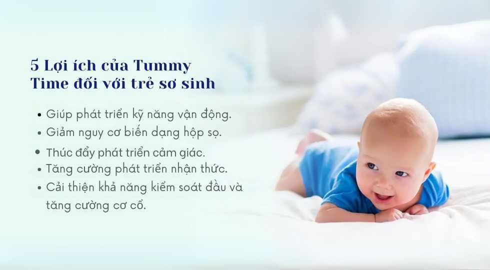 lợi ích của tummy time