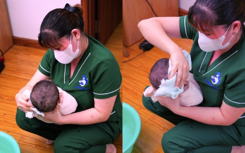Cách tắm bé với nước lá vông tại nhà